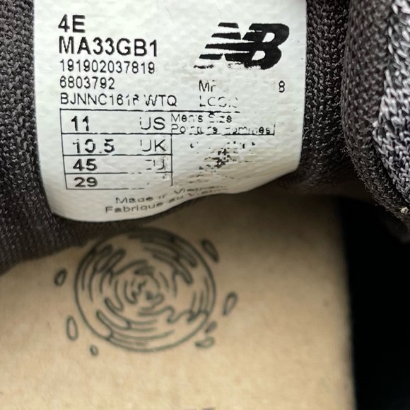 New Balance 33 Mens Training Shoes Lace-up 11 Preowned Cush+ active no inserts - Picture 4 of 11